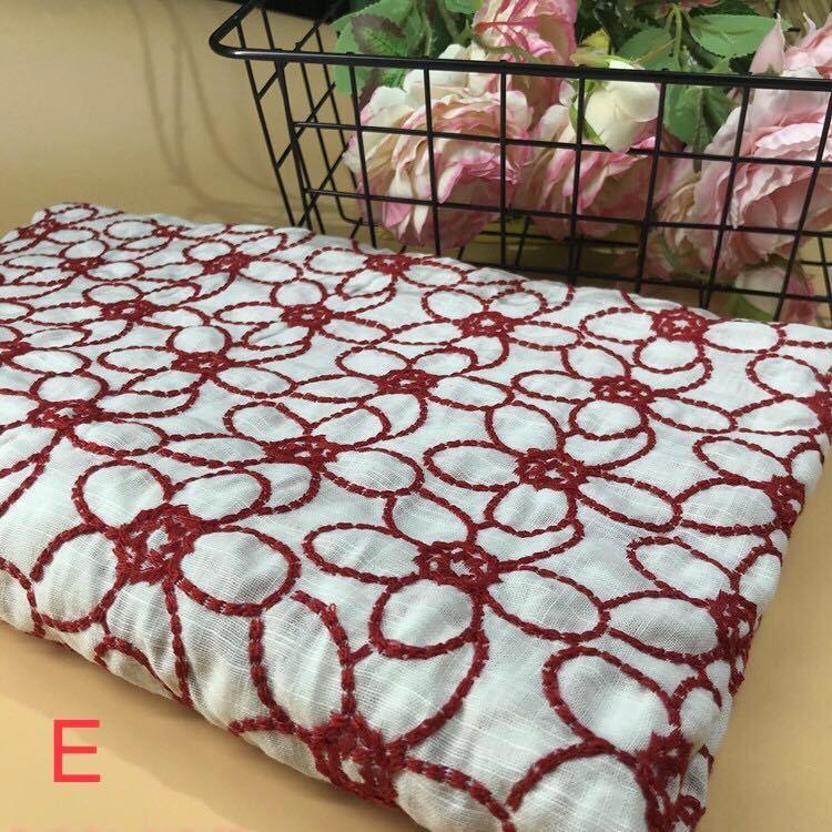 レース生地 マスク用生地 綿100% L043 カット 花柄 刺繍 コットンレース ワークレース125cm*45cm |  | 05