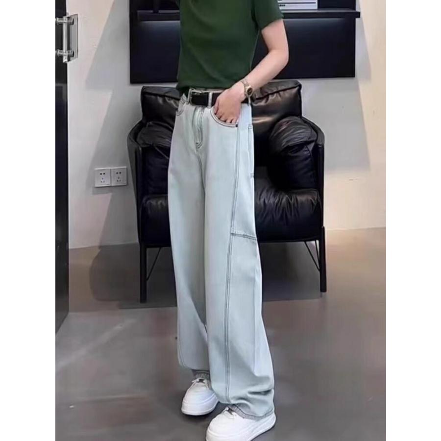 ジーンズ デニムパンツ レディース ワイドデニム ロングパンツ ガウチョパンツ ボトムス ハイウエスト 大きいサイズ ゆったり  春 夏 秋 冬  LPFA055(S-5XL) |  | 01