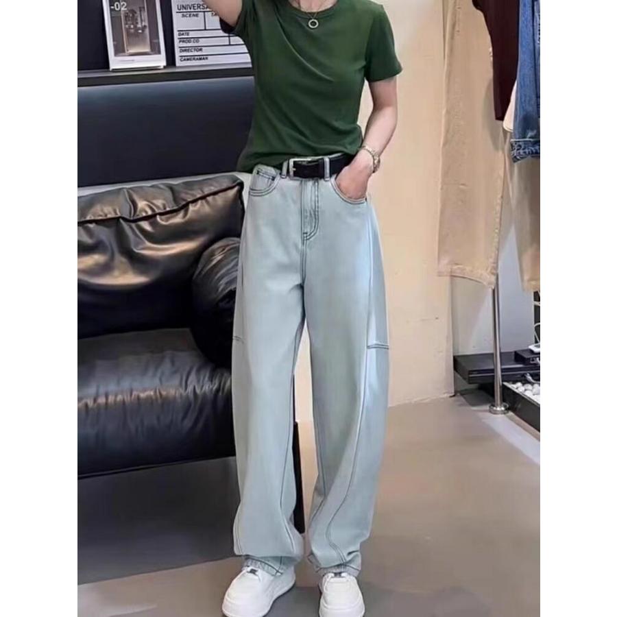 ジーンズ デニムパンツ レディース ワイドデニム ロングパンツ ガウチョパンツ ボトムス ハイウエスト 大きいサイズ ゆったり  春 夏 秋 冬  LPFA055(S-5XL) |  | 03