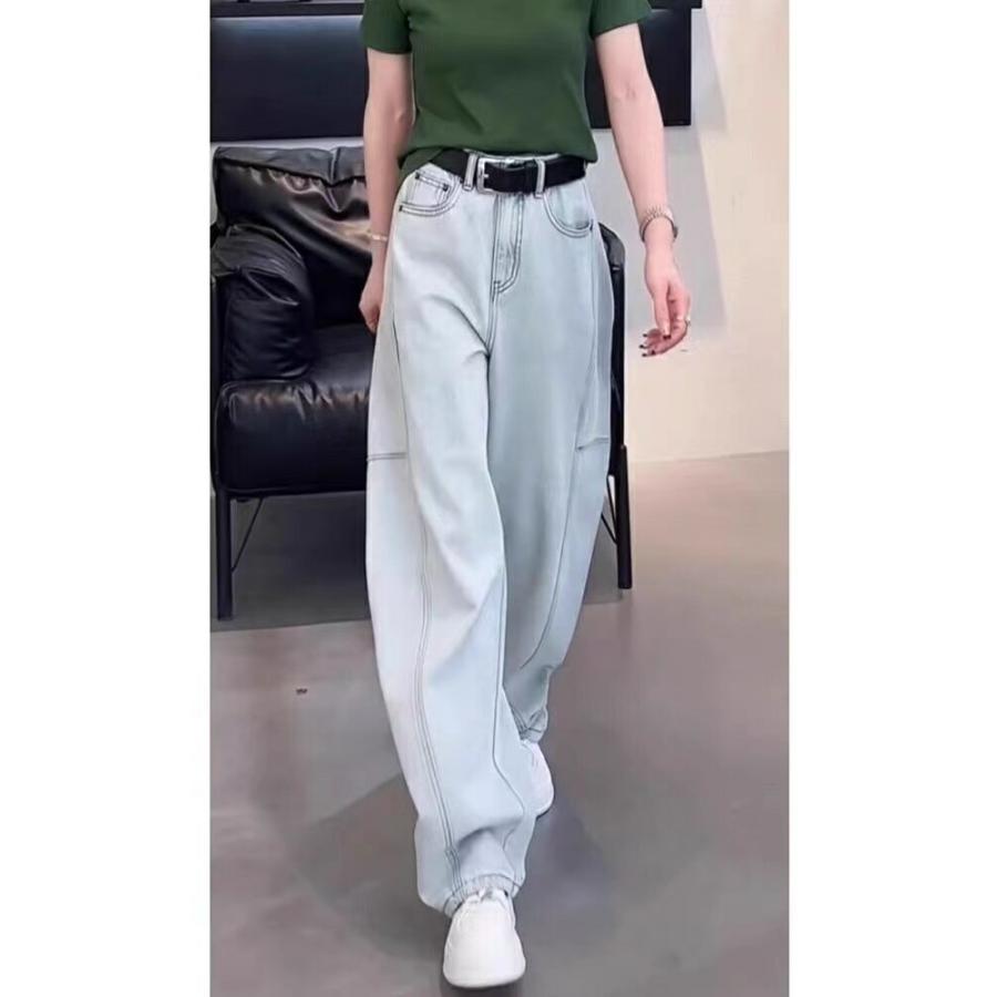 ジーンズ デニムパンツ レディース ワイドデニム ロングパンツ ガウチョパンツ ボトムス ハイウエスト 大きいサイズ ゆったり  春 夏 秋 冬  LPFA055(S-5XL) |  | 04
