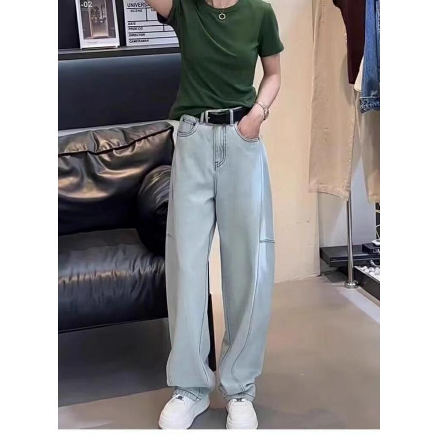 ジーンズ デニムパンツ レディース ワイドデニム ロングパンツ ガウチョパンツ ボトムス ハイウエスト 大きいサイズ ゆったり  春 夏 秋 冬  LPFA055(S-5XL) |  | 06