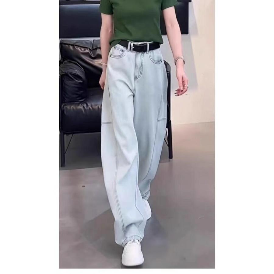 ジーンズ デニムパンツ レディース ワイドデニム ロングパンツ ガウチョパンツ ボトムス ハイウエスト 大きいサイズ ゆったり  春 夏 秋 冬  LPFA055(S-5XL) |  | 07