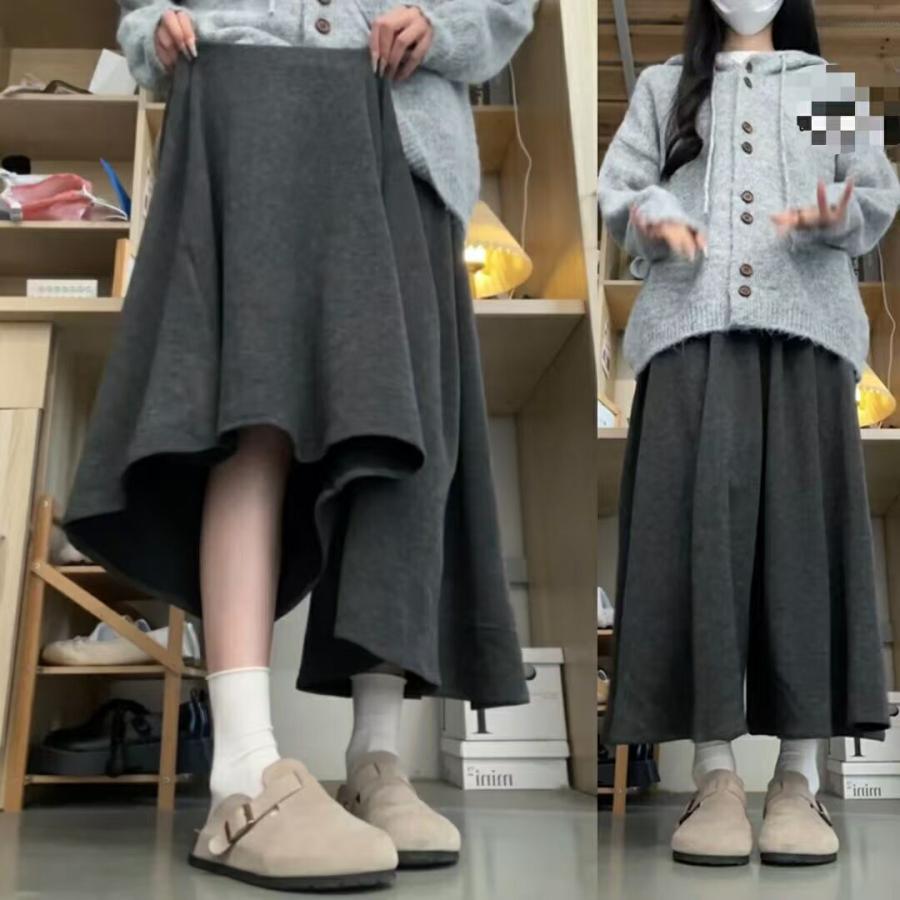 ワイドパンツ レディース 春 秋 大きいサイズ 無地 シンプル ウエストゴム 体型カバー イージーパンツ ルームウェア  大きいサイズ LPFA085(3色L-6XL) | 