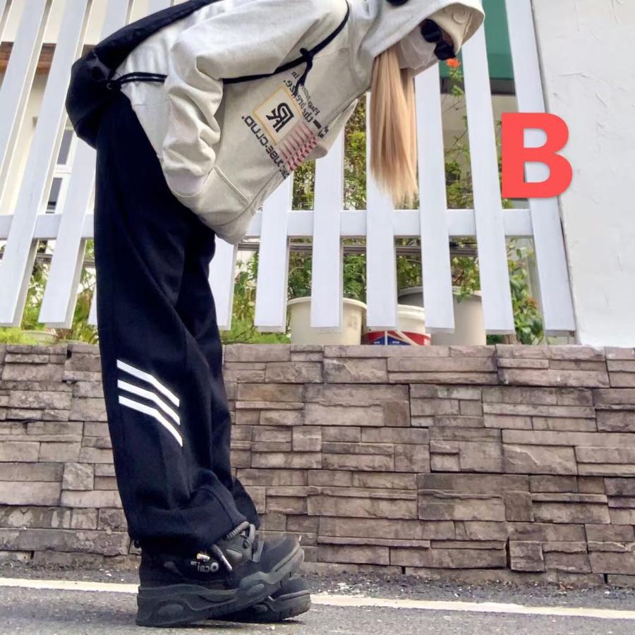 ワイドパンツ レディース 春 秋 大きいサイズ サイドライン シンプル ウエストゴム イージーパンツ スポーツウエア 大きいサイズ ゆったり LPFA094(2色S-4XL) |  | 07