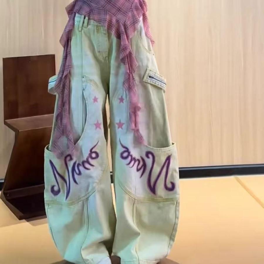 ワイドパンツ レディース デニム パンツ ジーンズ カーゴパンツ レディースワイドデニム ワイドデニムパンツ デニムカーゴパンツ 春 夏 LPHA012(S-4XL) |  | 02