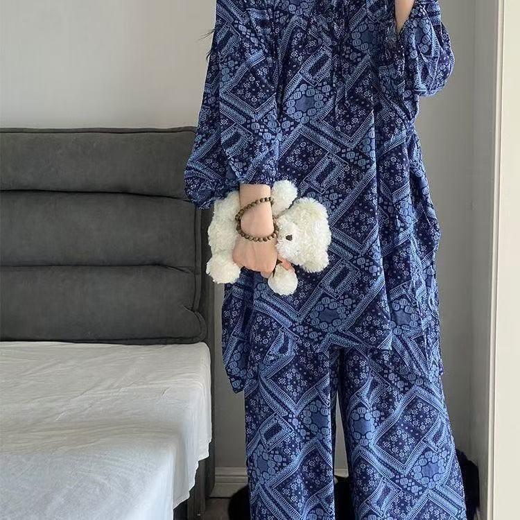 セットアップ レディース ルームウエア 部屋着 寝巻き 春夏秋 ?柄