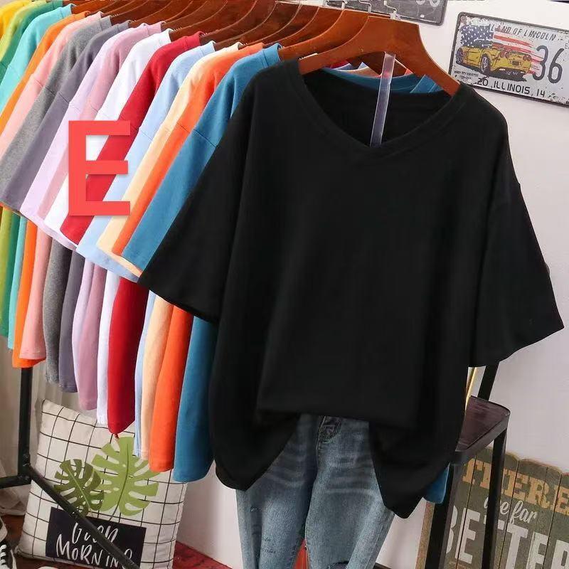 半袖tシャツ レディース トップス 半袖 tシャツ 無地 大きいサイズ カットソー 薄手 Vネック カジュアル シンプルtシャツ ゆるカットソー LUGA055(10色M-5XL) |  | 04