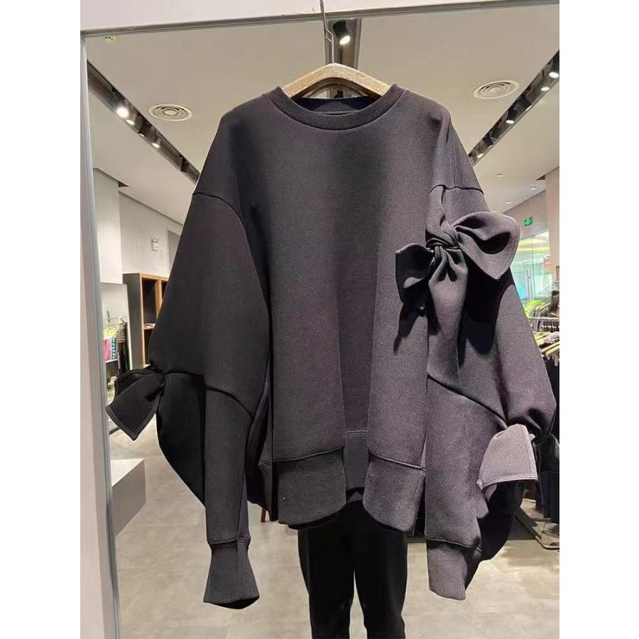 トレーナー レディーストップス 大きいサイズ レディーストップス レディース洋服 蝶結び レディーストレーナー  春 秋  LUGA174(M-6XL) |  | 02