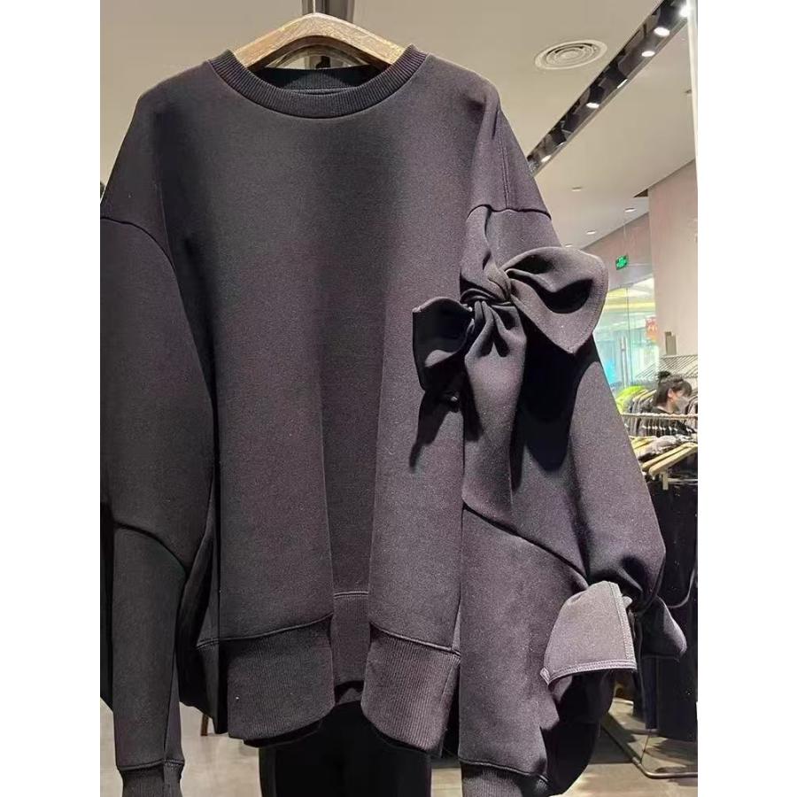 トレーナー レディーストップス 大きいサイズ レディーストップス レディース洋服 蝶結び レディーストレーナー  春 秋  LUGA174(M-6XL) |  | 06