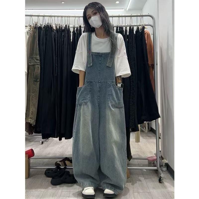 レディース オーバーオール サロペット ウォッシュ加工 デニムサロペット ワイドパンツ ポケット付き ゆったり おしゃれ シンプル ダボダボ SLTE030(S-2XL) |  | 07