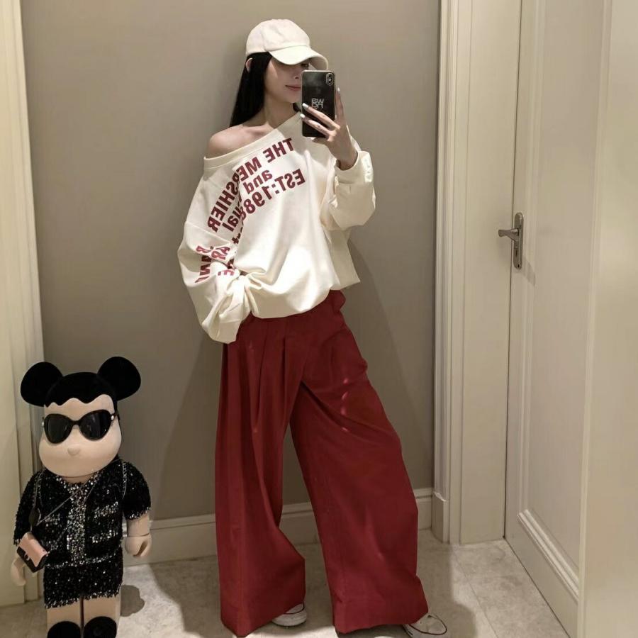 トレーナー 薄手 長袖 レディース ショート丈 肩出し 春秋 秋服