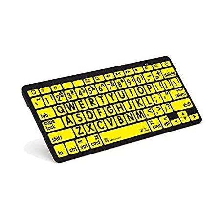on black - Print XL LogicKeyboard yellow Compatible Keyboard Mini Bluetooth キーボード 【人気No.1】