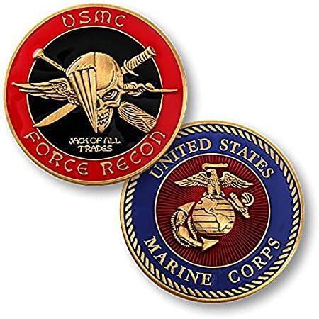 【着後レビューで 送料無料】 USMC U.S. Marine Corps Force Recon Challenge Coin コインカウンター