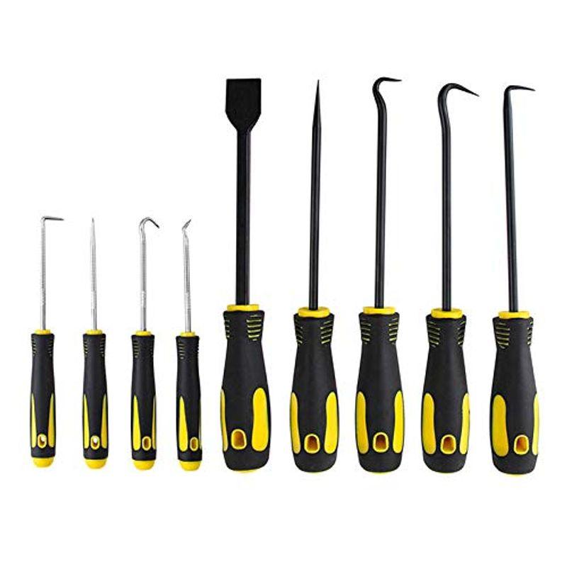 シールリムーバー9本セット シールはがし Oリング外し オーリンング外し ガスケットはがし Oリングオイルシール除去スクレーパーフック