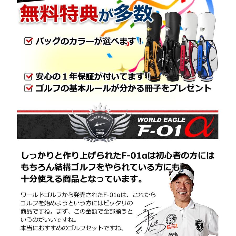 WORLD EAGLE ゴルフクラブセット ワールドイーグル メンズ F-01α WORLD EAGLE ゴルフクラブセット ワールドイーグル メンズ F-01α