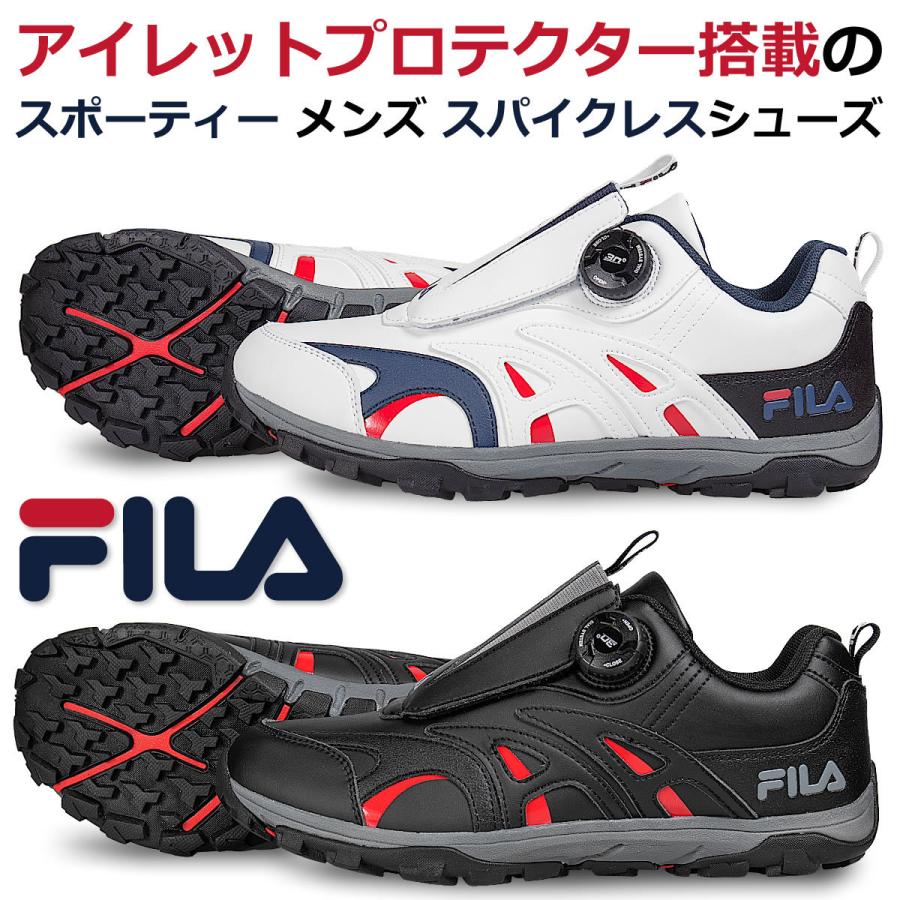 在庫一掃セール！ 数量限定 FILA メンズ ゴルフ シューズ スパイクレス スニーカー タイプ welle FL-WSLS-TC【PICK-UP】｜worldgolf