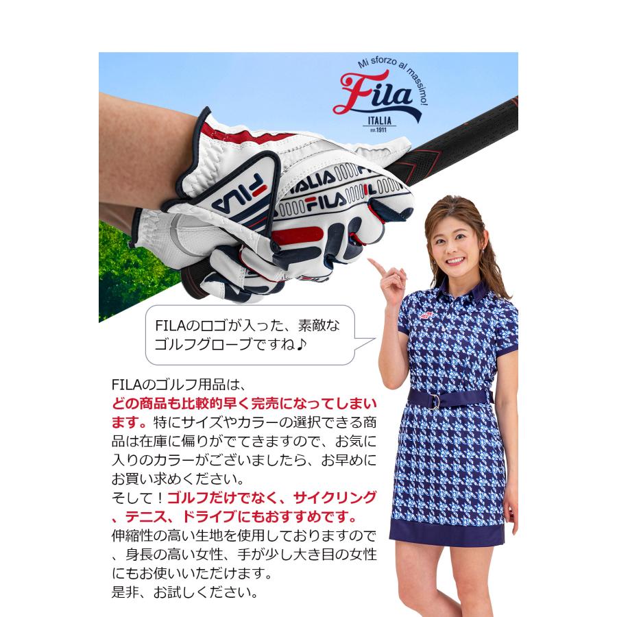 ゴルフグローブ FILA ゴルフ バダス グローブ ワンサイズ FL-OSGB-VC 右手 左手 フィット感の高いストレッチ機能｜worldgolf｜17