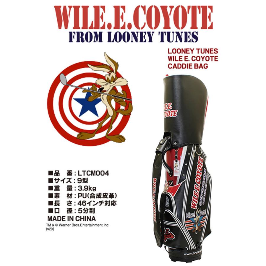 ルーニーテューンズ ワイリーコヨーテ キャディバッグ 9型 ブラック LTCM-004 