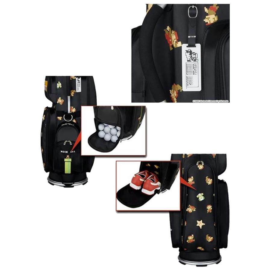 スーパーマリオブラザーズ キャディバッグ 軽量タイプ ブラック