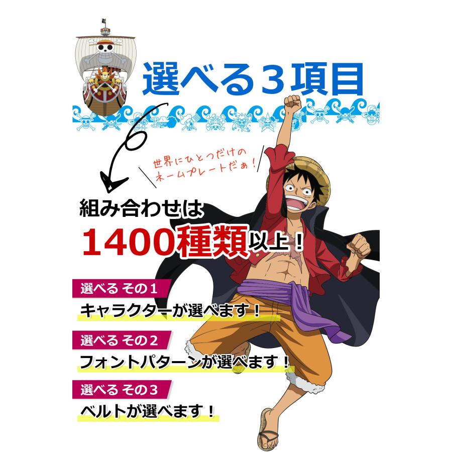 ワンピース シースルー ネームプレート TA-STNP100V-VH 名入れサービス