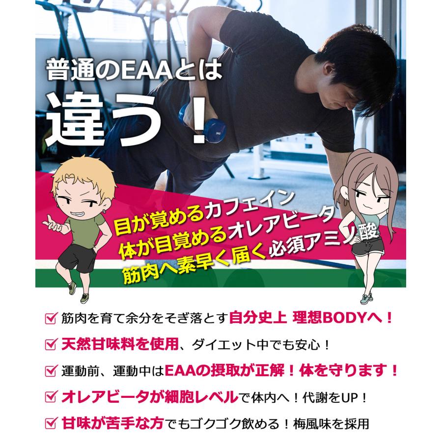 普通のEAAとは違う！アミノ酸  300g タンパク人 １パック 親しみ慣れた梅風味 低糖質 ダイエット｜worldgolf｜02
