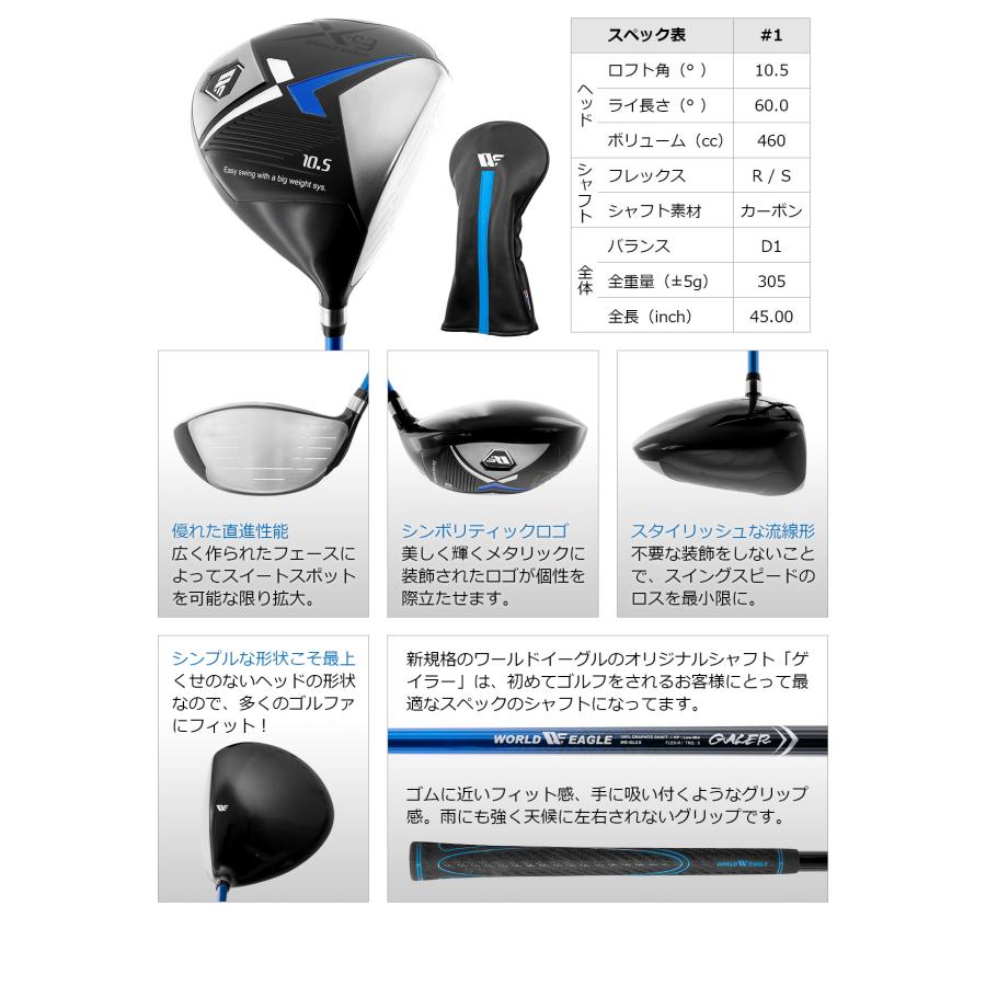 ウインターショットSALE 井戸木プロ推薦 長期保証付 ワールドイーグル X-03 メンズ 16点 クラブセット 専用バッグ付 チタンドライバー入り 爆買 | WORLD EAGLE | 07