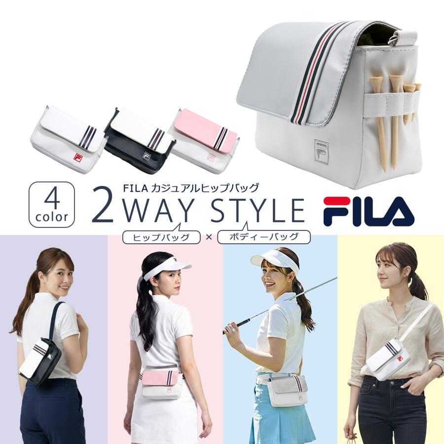 FILA GOLF レディース ヒップバッグ FL-CHPB-Yベルト付き ゴルフポーチ