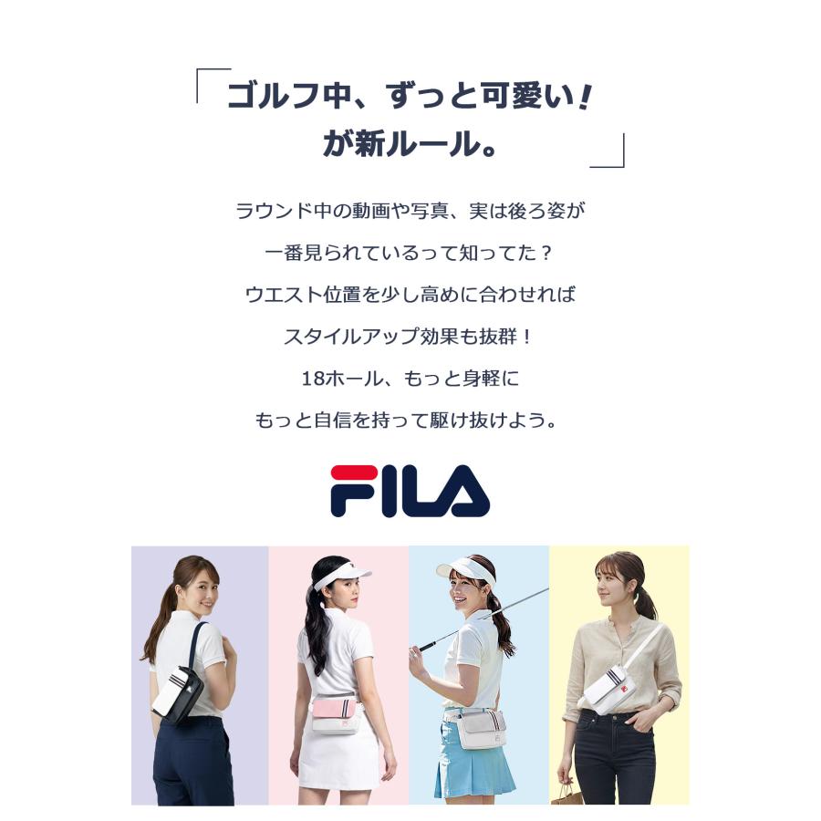 FILA GOLF レディース ヒップバッグ FL-CHPB-Yベルト付き ゴルフポーチ