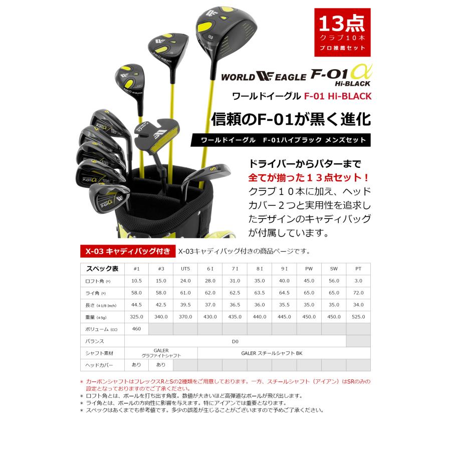 WORLD EAGLE ゴルフクラブセット ワールドイーグル F-01 ハイブラック