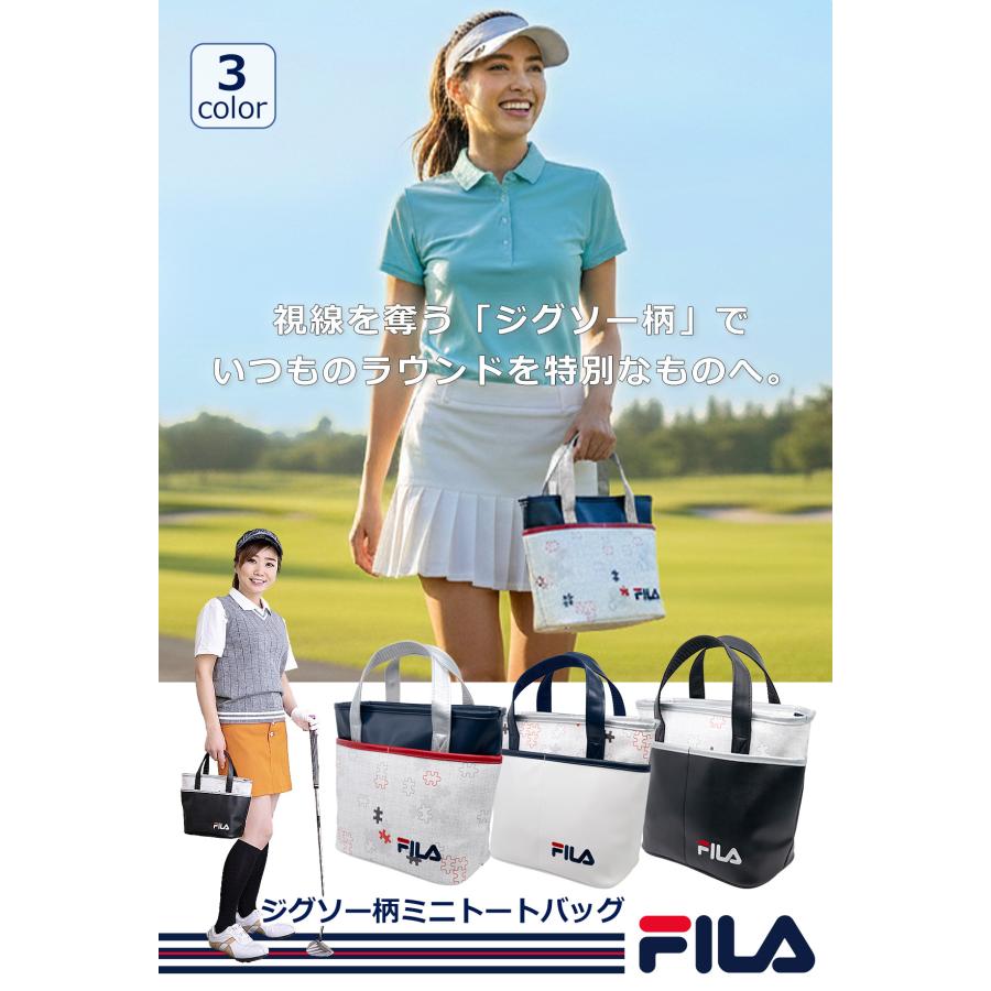 FILA GOLF ジグソー柄 ミニトートバッグ FL-JZMT-X : ワールド