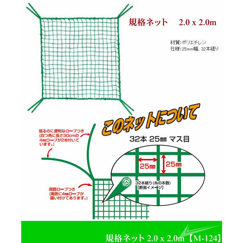 ライト 規格ネット 2.0 x 2.0m M-124 【IR】 |  | 01