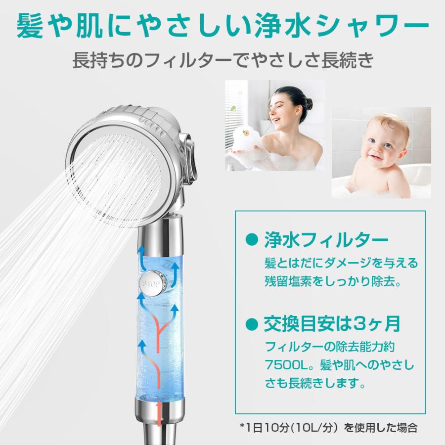 【3段階モード 塩素除去 80%節水】 シャワーヘッド 節水シャワー 80％節水✨ シャワーヘッド 3段階モード 塩素除去 取り付け簡単 高水圧