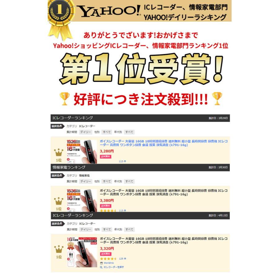 ボイスレコーダー 大容量 音声感知 18時間連続録音 送料無料 超小型 長