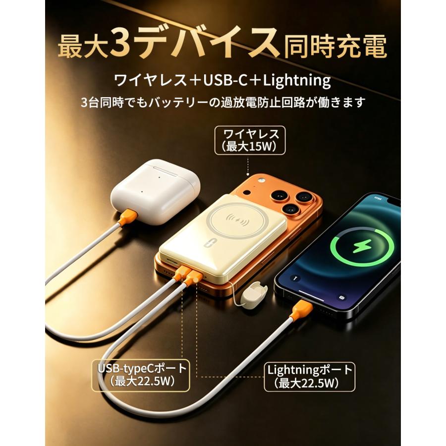 爆買 モバイルバッテリー 軽量 MagSafe 23800mAh 最大22.5W急速充電