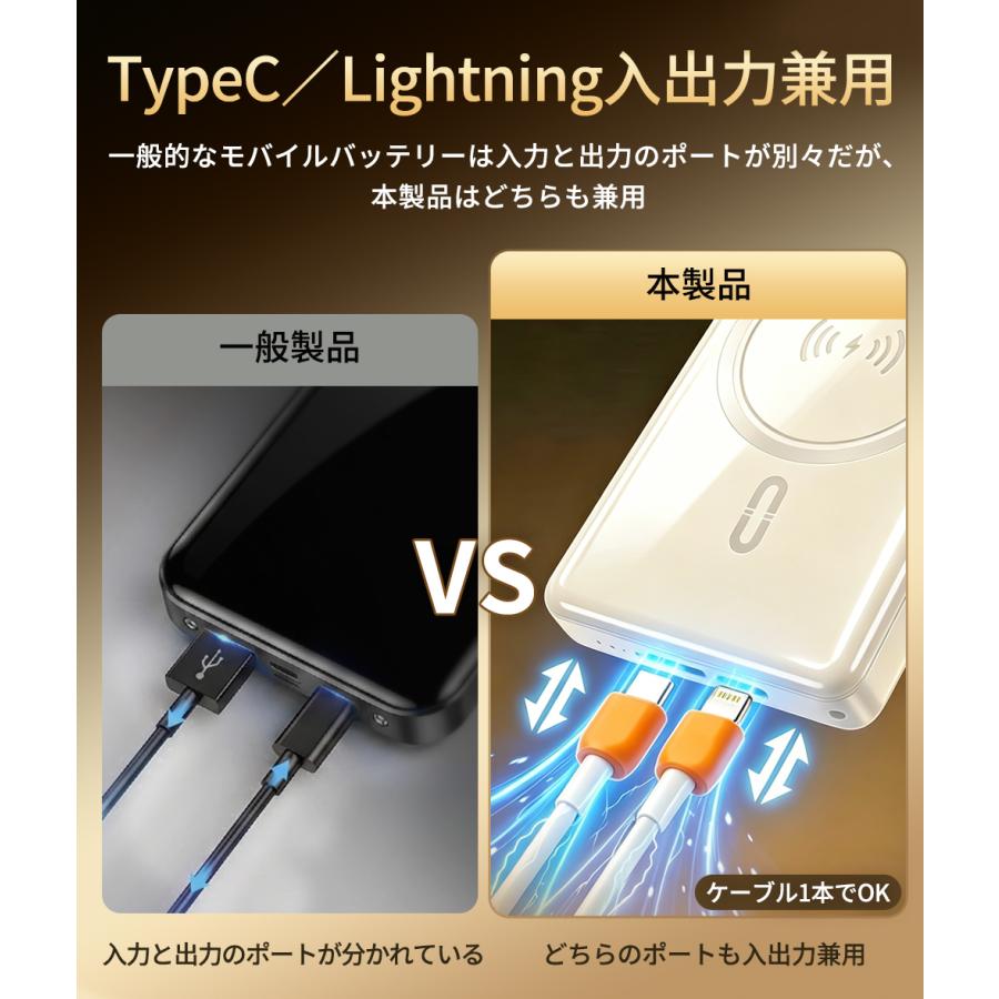 爆買 モバイルバッテリー 軽量 MagSafe 23800mAh 最大22.5W急速充電