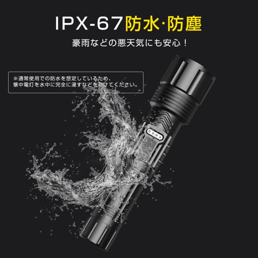 LED懐中電灯 COBライト ハンディライト USB充電 充電式 超高輝度