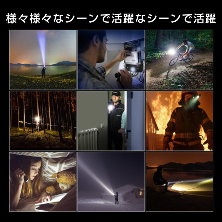 LED懐中電灯 ハンディライト COBライト 超高輝度 USB充電 充電式 IPX67