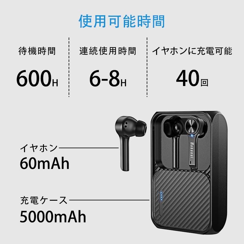 完全ワイヤレスイヤホン 自動接続 Bluetooth5.0 両耳片耳 高音質 