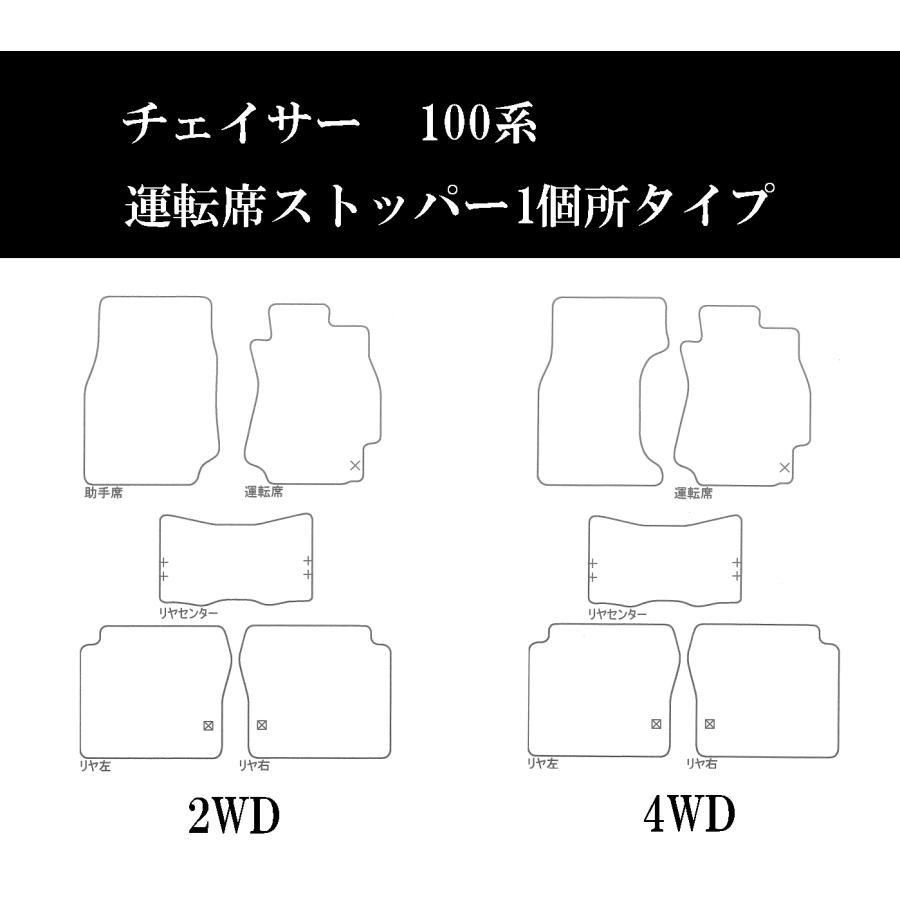 チェイサー H8/9〜H13/10 JZX100系 フロアマット ワールドシリーズ