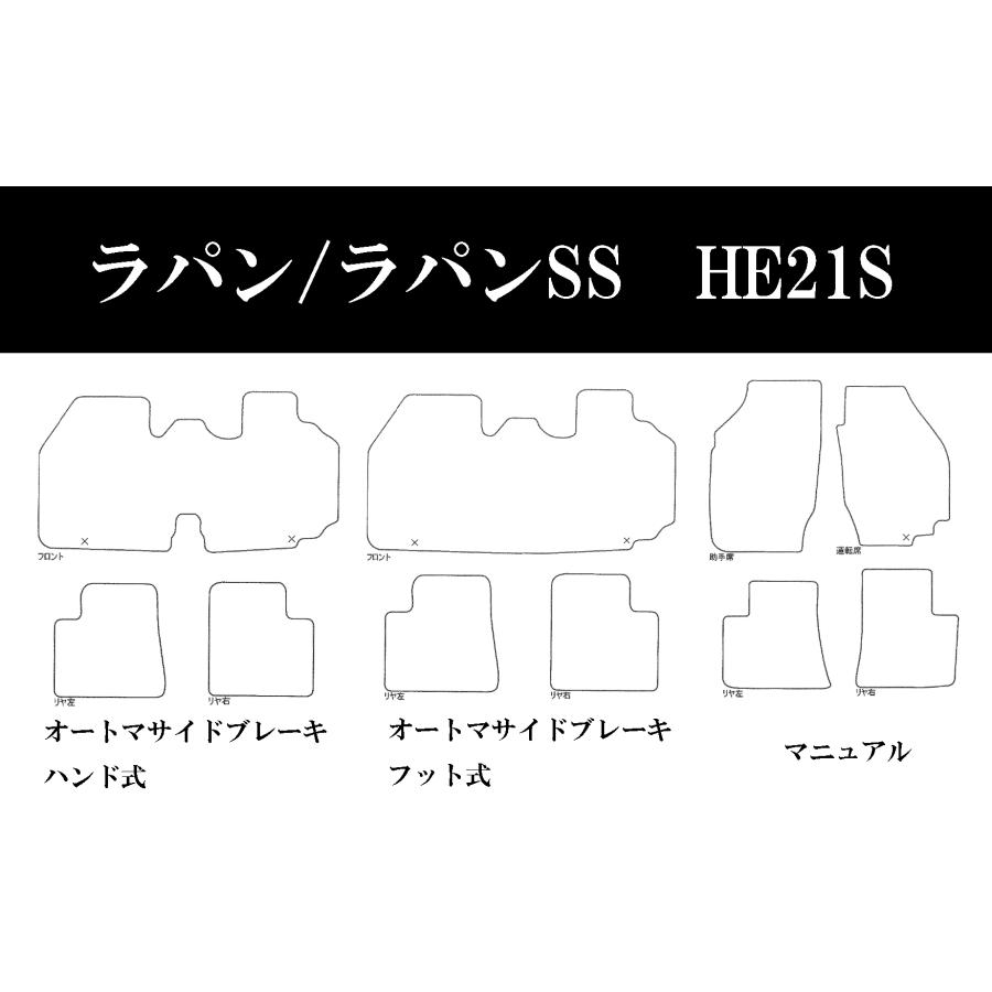 ラパンSS H15/9〜H20/11 HE21S フロアマット チェックシリーズ : 車用