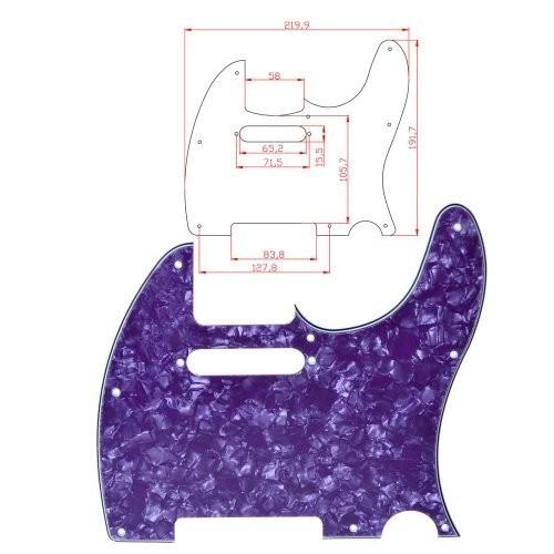 新作 ギターピックガード Pearl Purple 3-ply 50ピース for 交換用 Guitar TL その他楽器アクセサリー