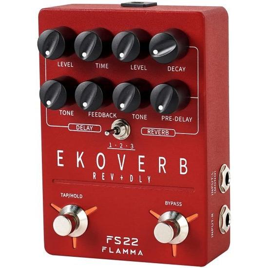 FLAMMA FS22 ステレオ ディレイ and Reverb ペダル Digital ギター エフェクトペダル with Reverse ディレイ Shimmer Reverb Tap Tempo Freeze Trail On Fun