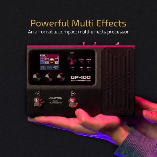 Valeton GP-100 ギター ベース アンプ モデリング IR キャビネット Simulation Multi Language マルチエフェクツ with Expression ペダル ステレオ OTG USB_1