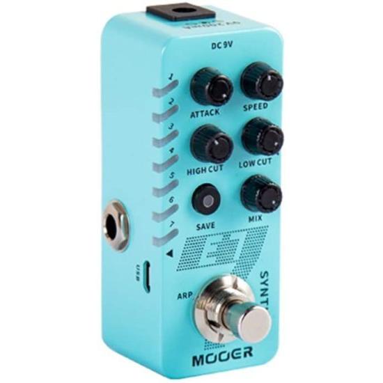 MOOER New マイクロ シリーズ Mini ギター エフェクトペダル Reverb ディレイ Synth ルーパー from classic tones to experimental tones (E7 Synth)_1