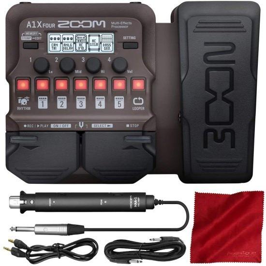 Zoom A1X FOUR アコースティック Instrument マルチEffect プロセッサー with Expression ペダル for アコースティック ギター, Saxophone, Trumpet, Violin