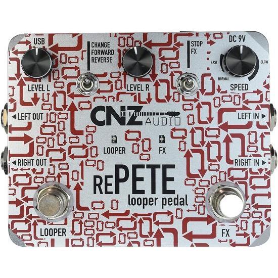 CNZ Audio Re-Pete ステレオ ルーパー ギター エフェクトペダル, Unlimited Overdub, Dual Input \u0026 Output Loop, Forward, Reverse, Volume Control, トゥル
