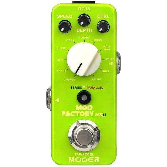 MOOER MOD Factory MKII with 11 Different Modulation エフェクツ, コーラス, Flange, トレモロ, Phase, Low-bit, Ring Modulator, Real-time Tap Tempo, A