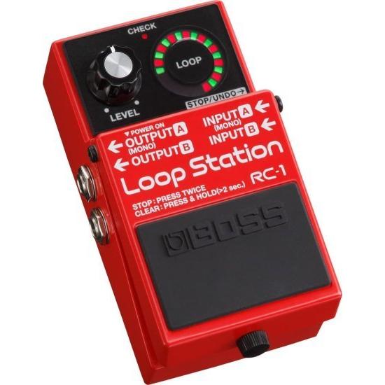Boss RC-1 Loop Station バンドル with Power Adaptor， Roland 10ft Instrument ケーブル， Roland 6in Patch ケーブル， and Roland Picks_2