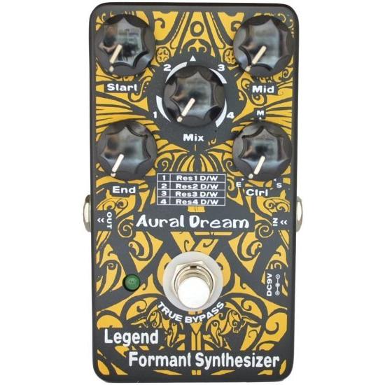Aural Dream Legend Formant Synthesizer ギター エフェクトペダル provides 9 Human Vowels,4 Resonance modes and transition Voice based on expanding