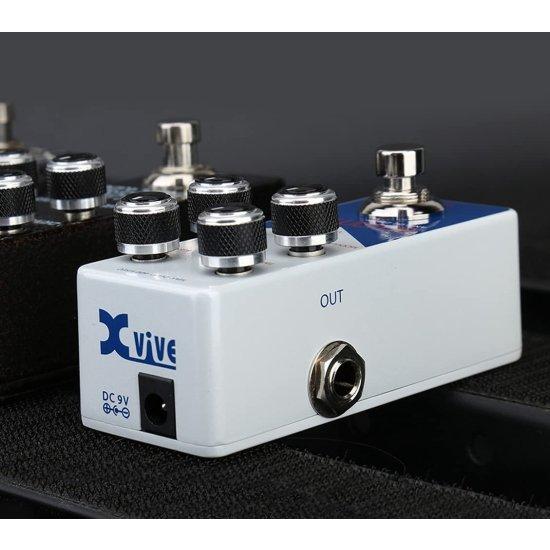 V21 Echoman Vintage Pure アナログ ディレイ ギター エフェクトペダル バンドル with Blucoil Slim 9V パワーサプライ ACアダプター, 10' 【EastWest】 Straight I